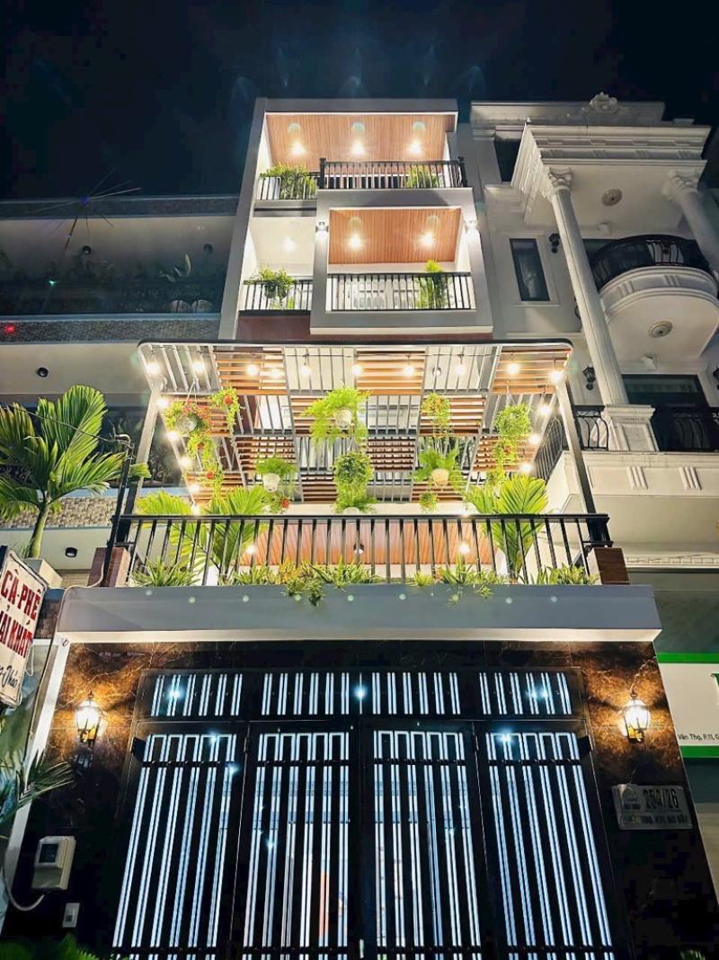 Nhà mới Bình Thạnh 5 tầng BTCT, 5 phòng ngủ 7 WC, ngay giao thông tiện lợi